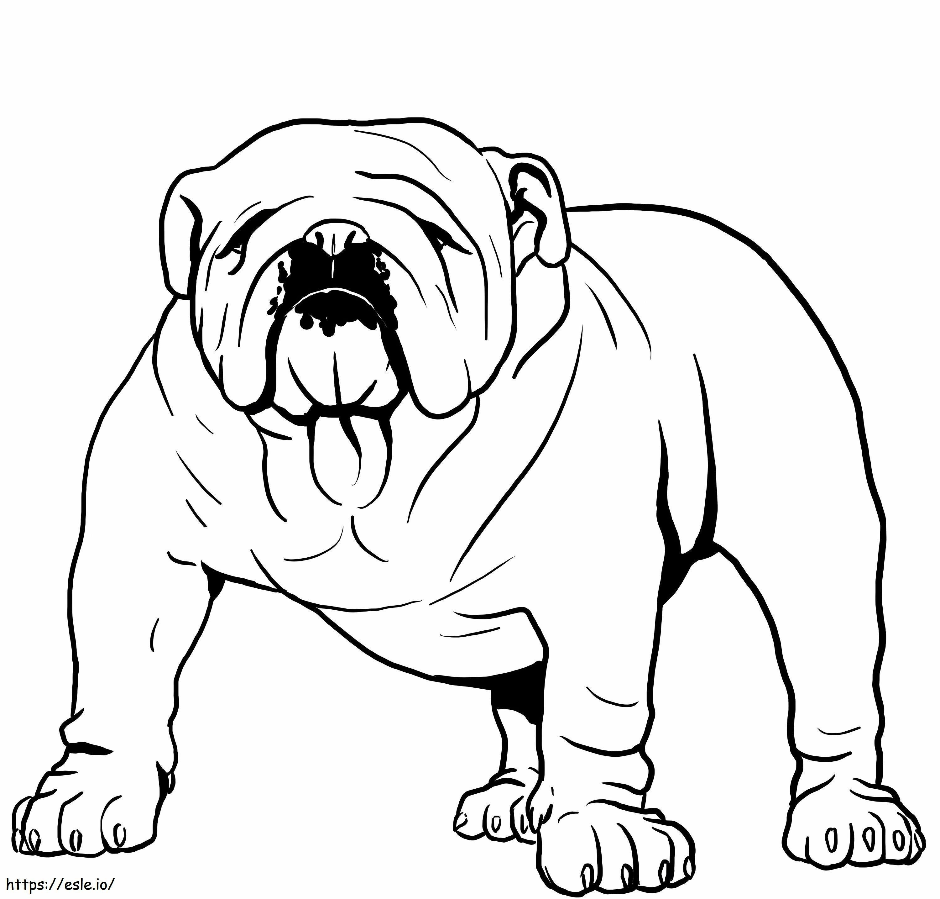 Strong Bulldog coloring page