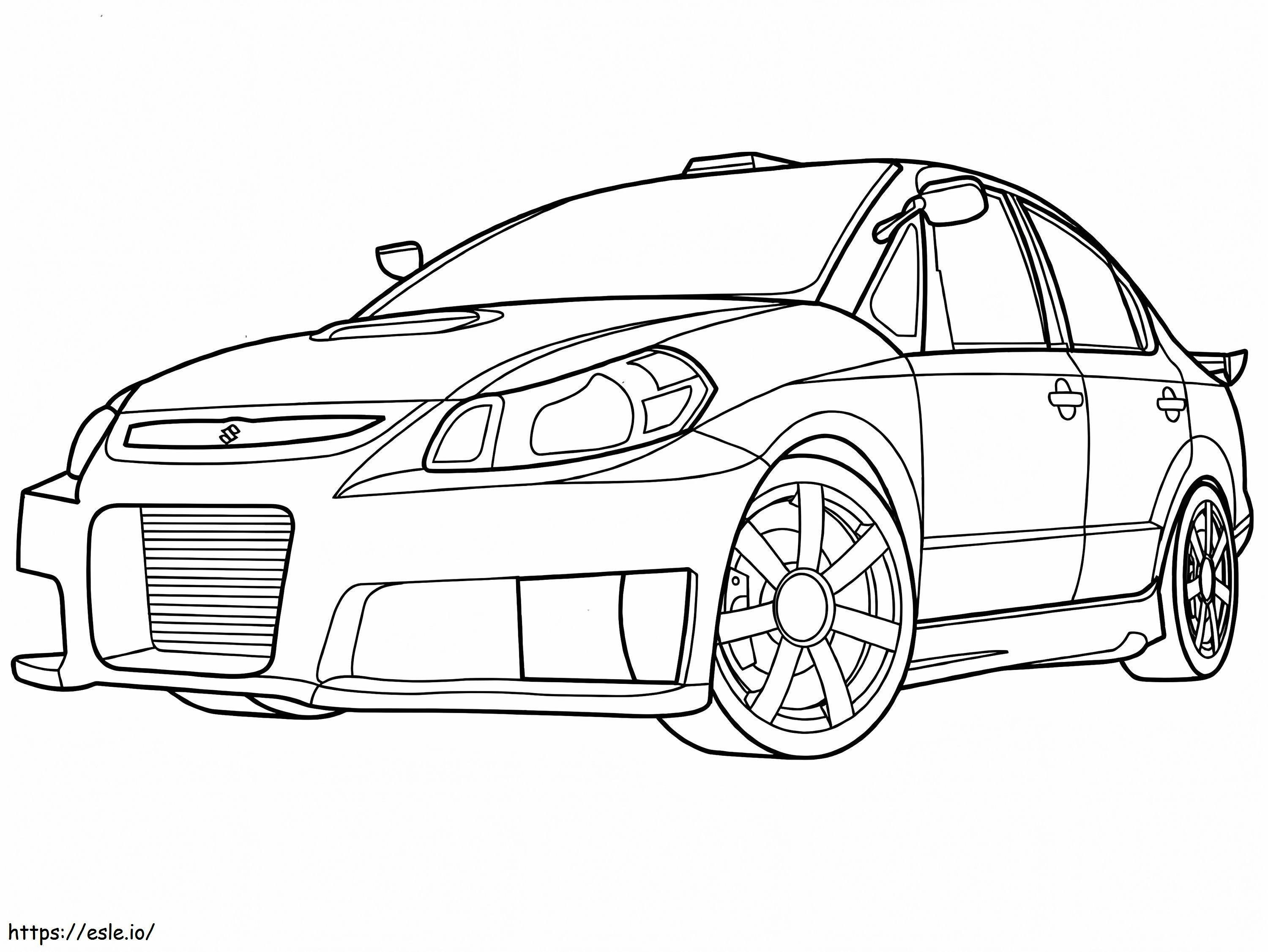 Racing Car 4 coloring page
