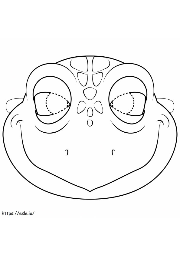 Kilpikonnan naamio värityskuva