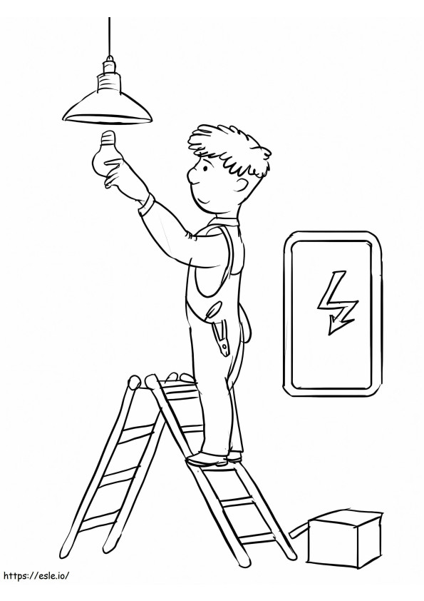 Electrician 1 coloring page
