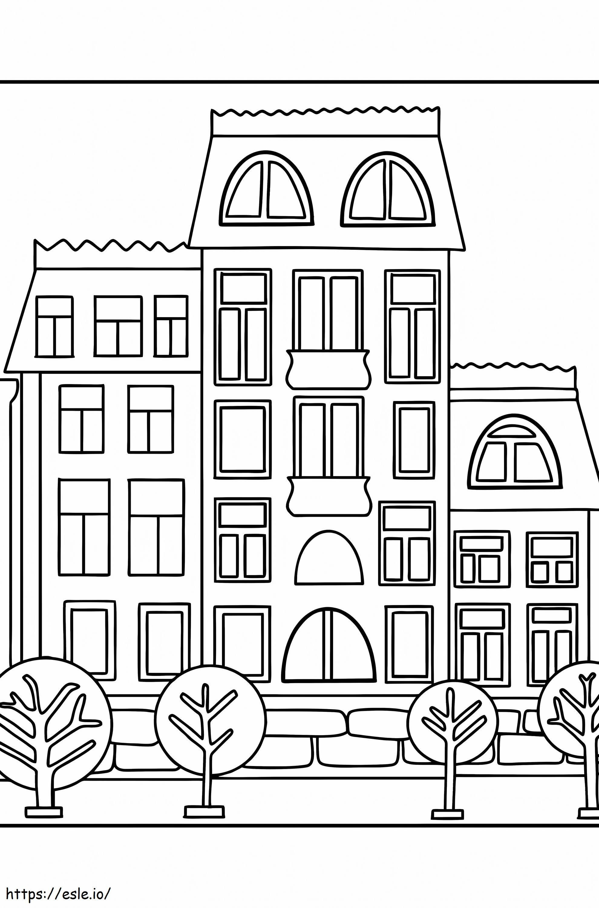 Construction Of Normal Houses coloring page