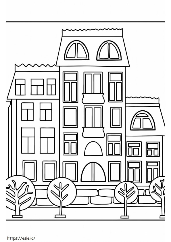 Construction Of Normal Houses coloring page