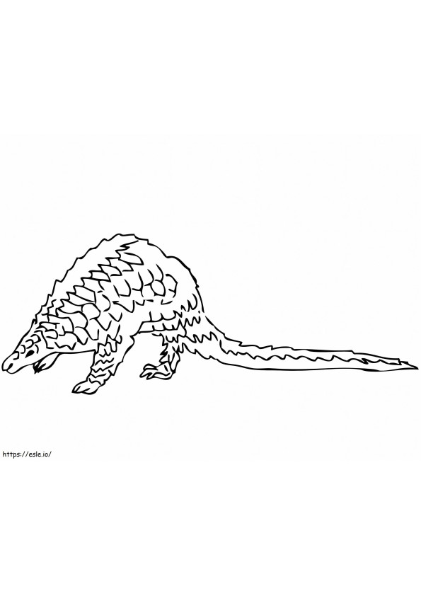 Simple Pangolin coloring page