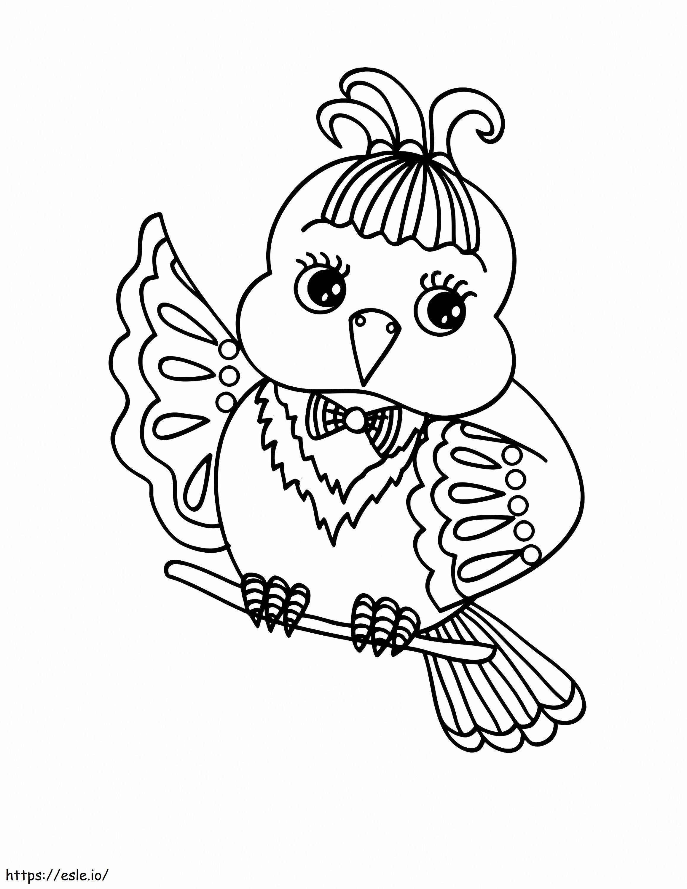 Coloriage Oiseau canari mignon à imprimer dessin