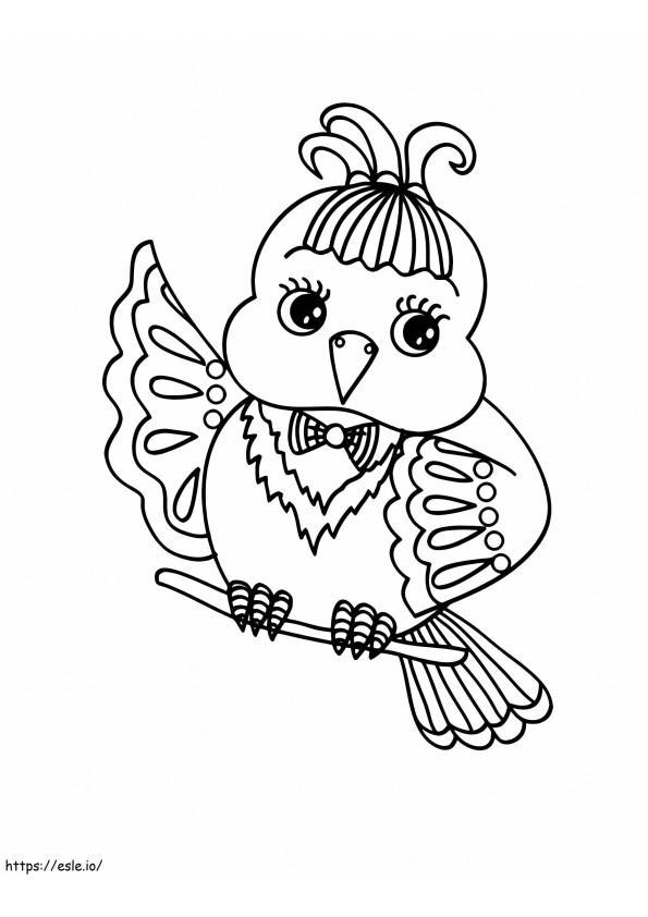 Cute Canary Bird coloring page