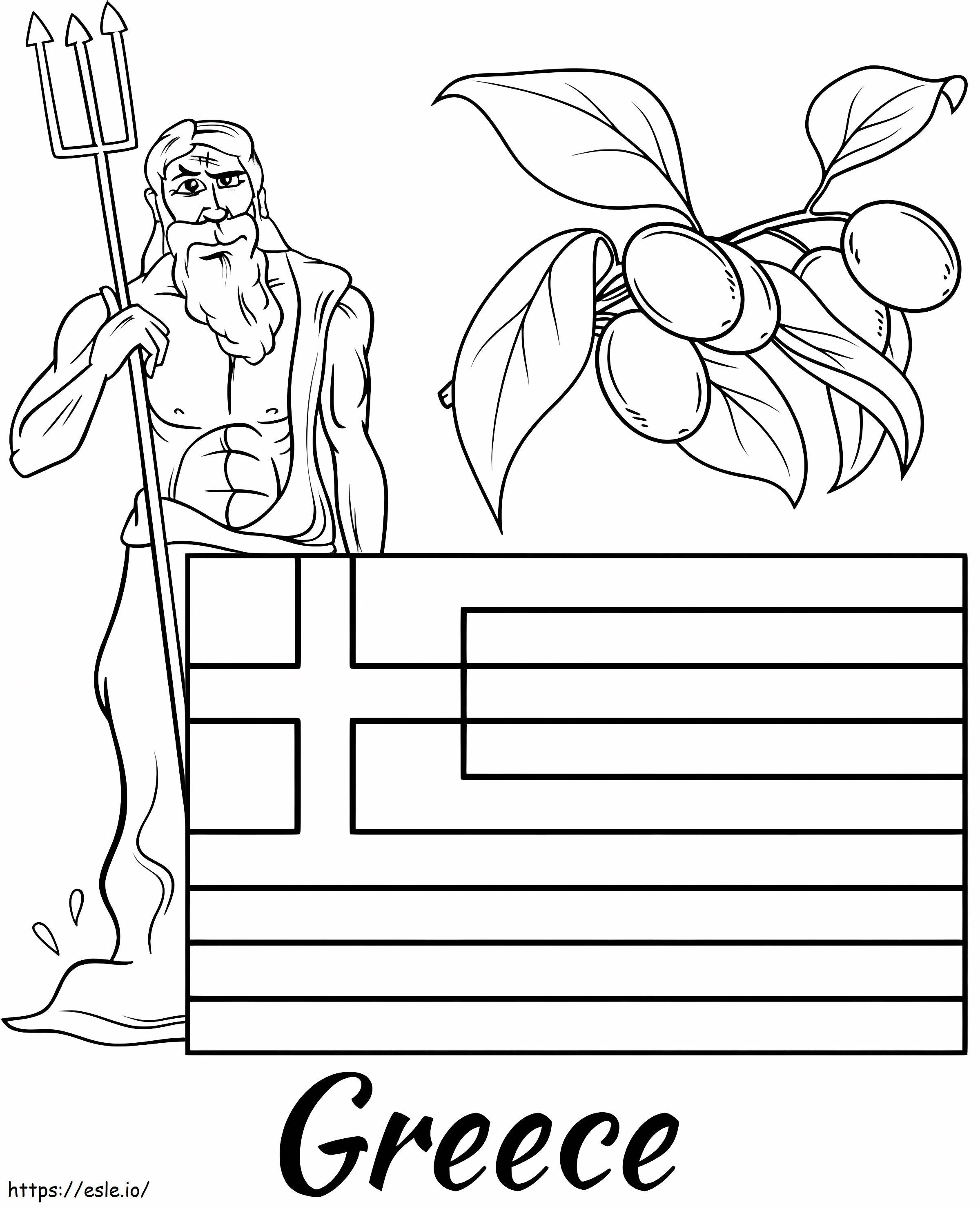 Greece Country coloring page