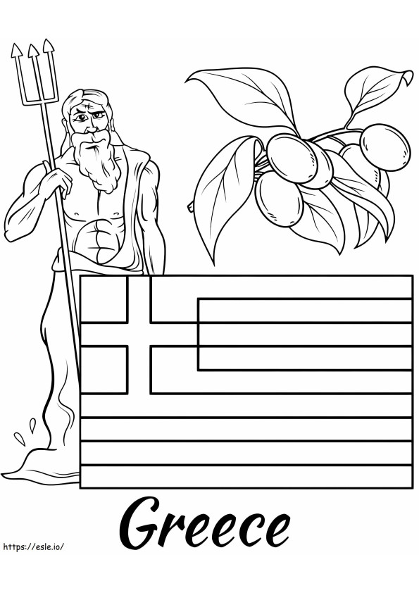 Greece Country coloring page