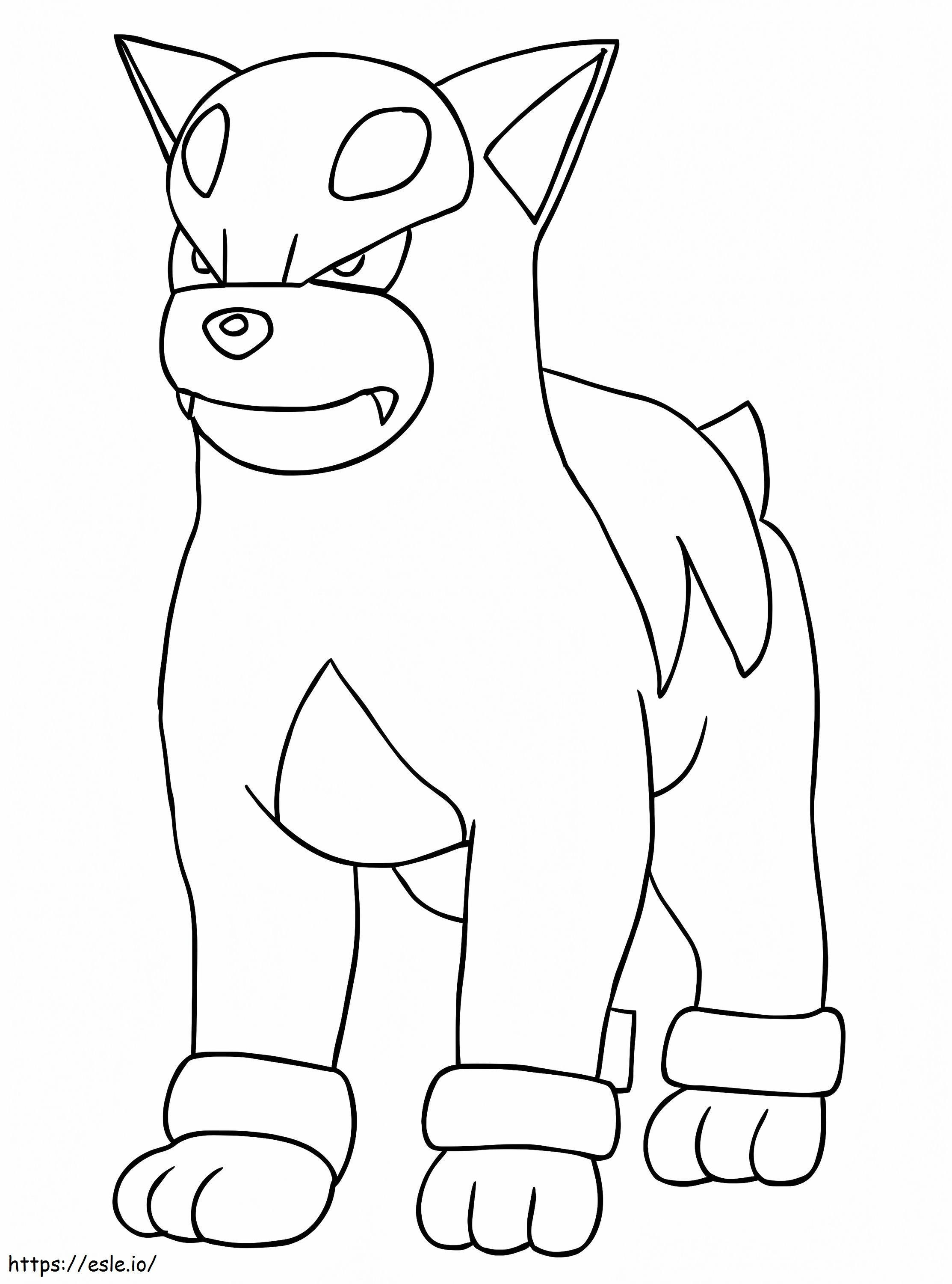 Angry Houndour Pokemon coloring page