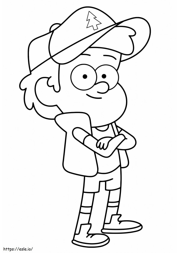 Dipper Smiling coloring page