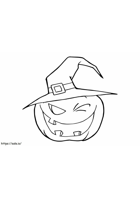 Jack O Lantern Witch coloring page