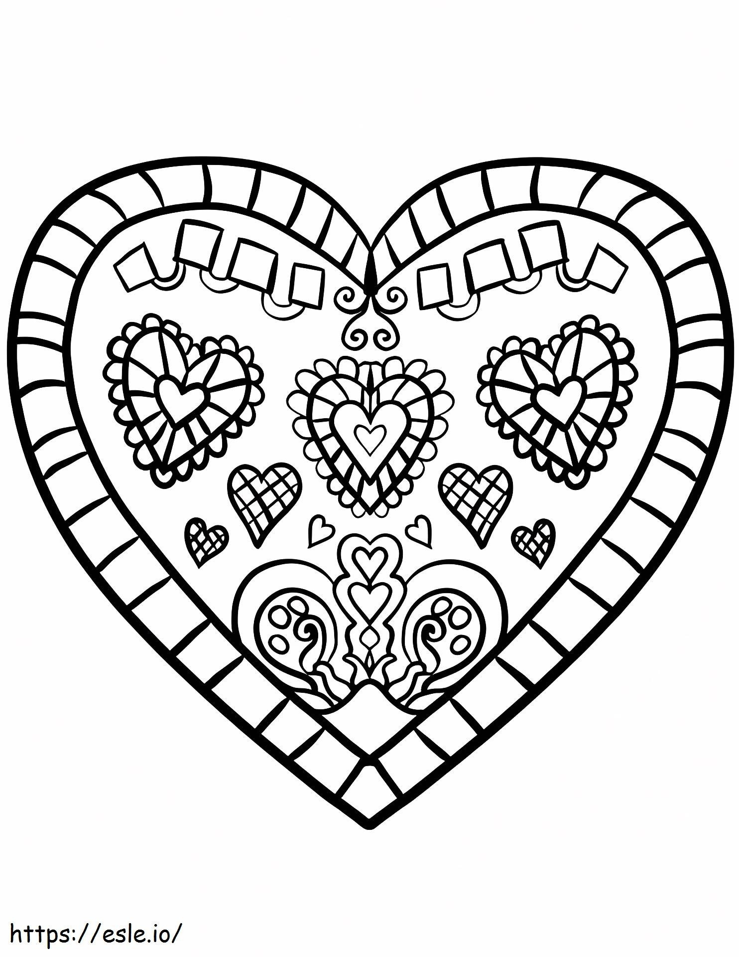 A Decorated Heart 1 coloring page