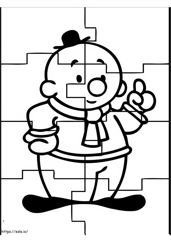 Snowman Jigsaw Puzzle coloring page