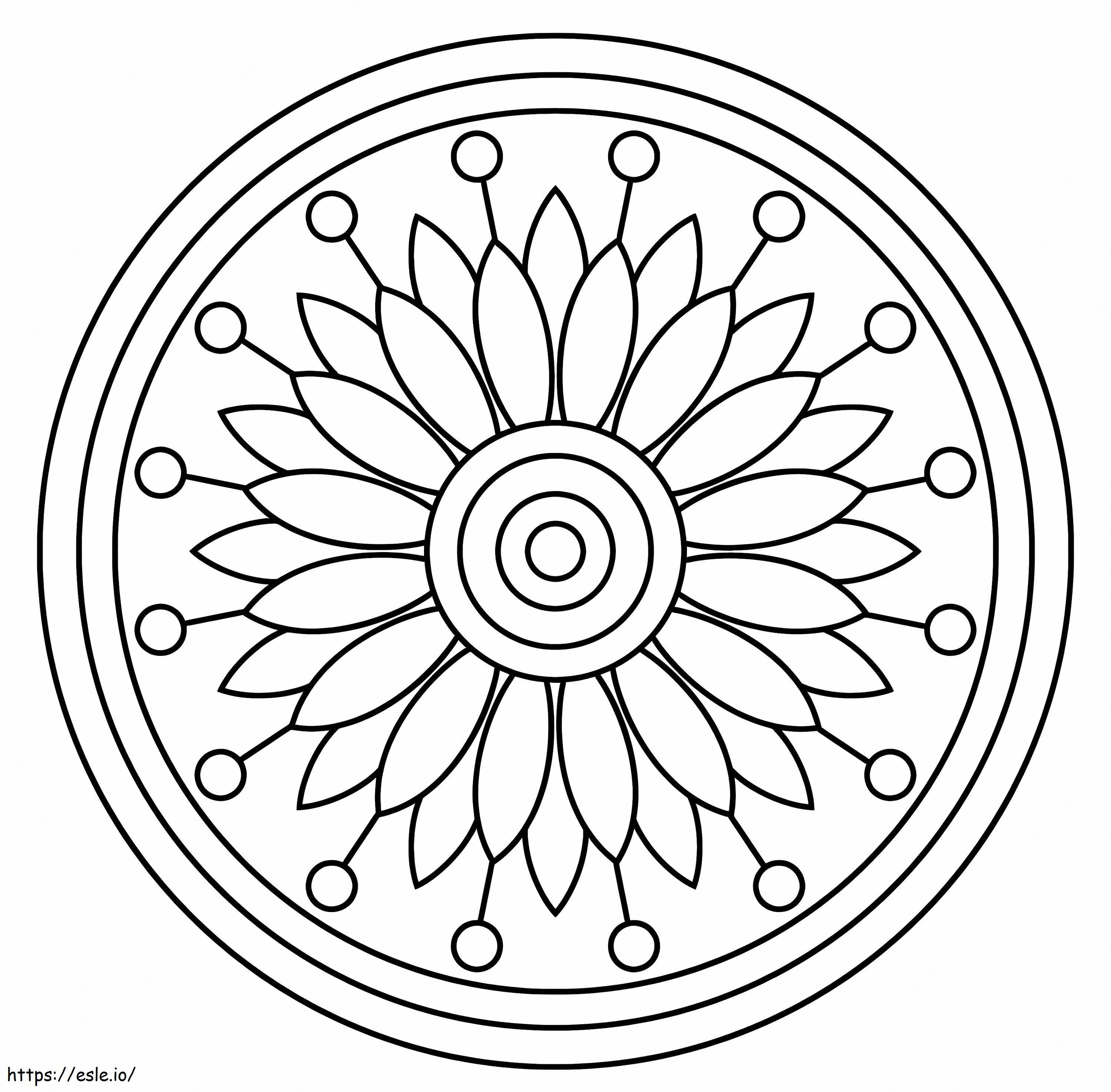 Coloriage Mandala de fleurs fantastique à imprimer dessin