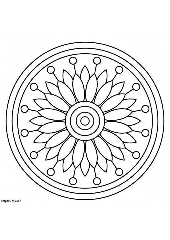 Mandala de Flor Fantástica para colorir