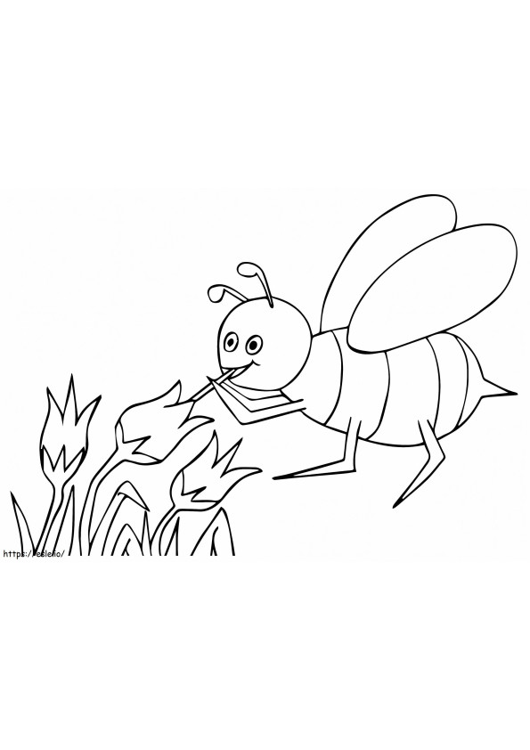 1526305762 Bee Sucking Honey A4 E1600678789379 coloring page