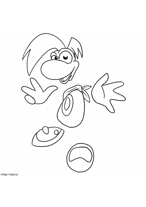 Free Printable Rayman coloring page