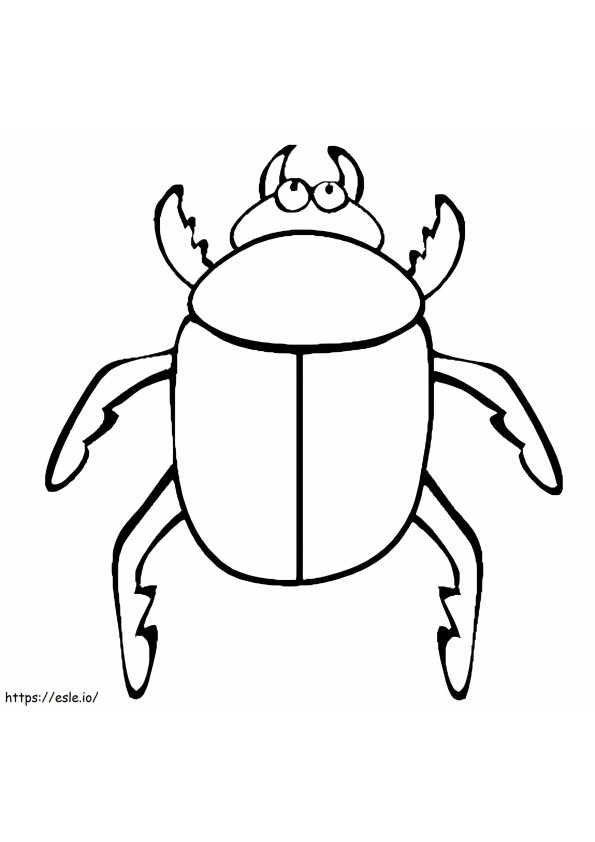 Funny Beetle coloring page