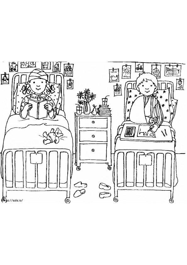 Kids In Hospital coloring page