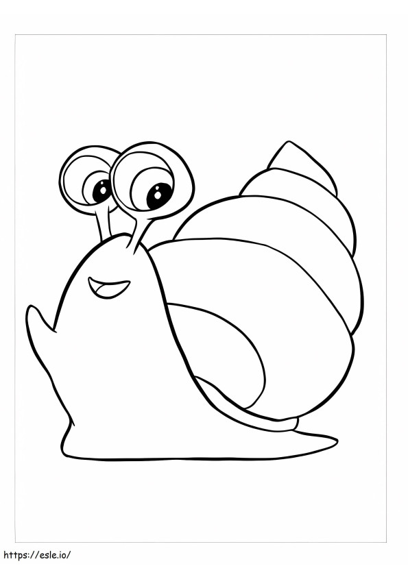 Beautiful Fun Snail coloring page