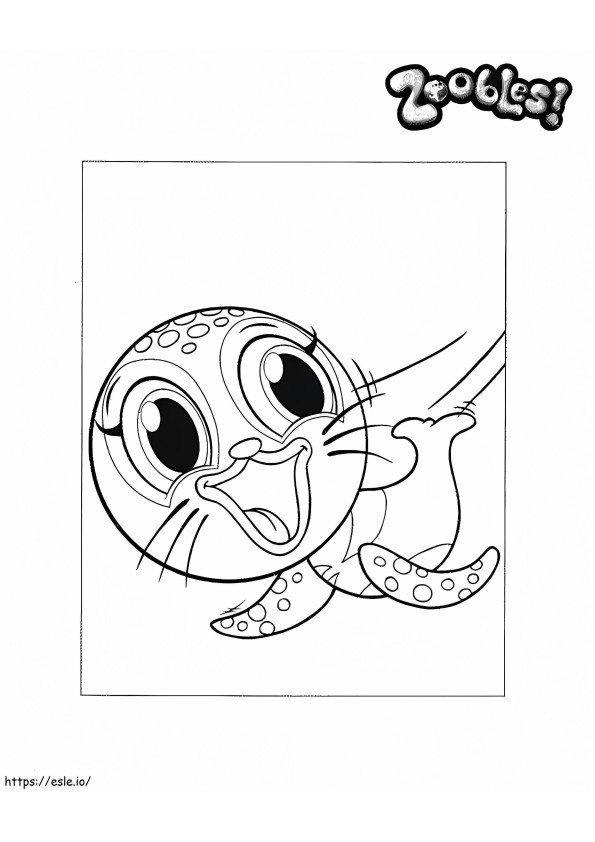 Zoobles Sea Lion coloring page