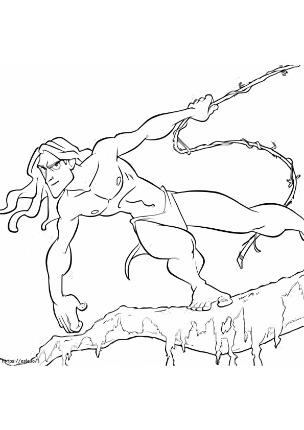 Tarzanin kiipeily värityskuva