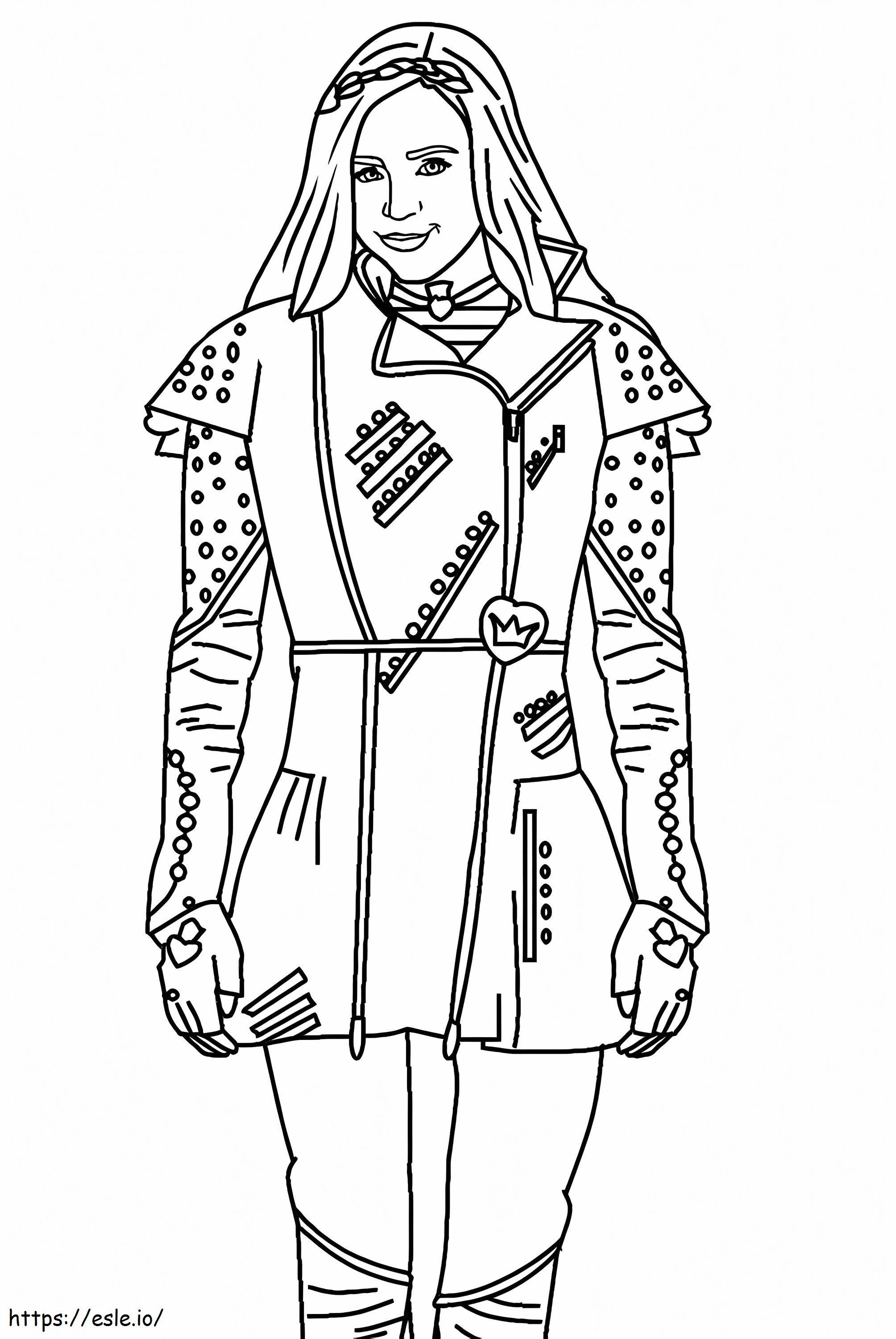 Evie Descendents coloring page