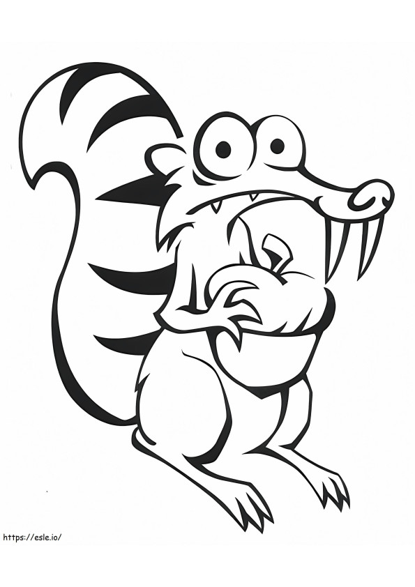 Scrat From Ice Age coloring page