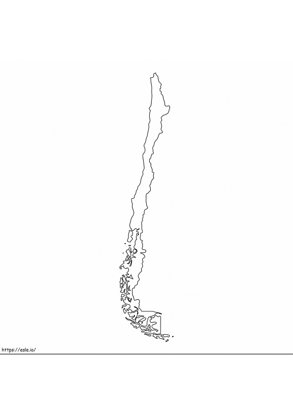 Garis Besar Peta Chili Untuk Mewarnai Gambar Mewarnai