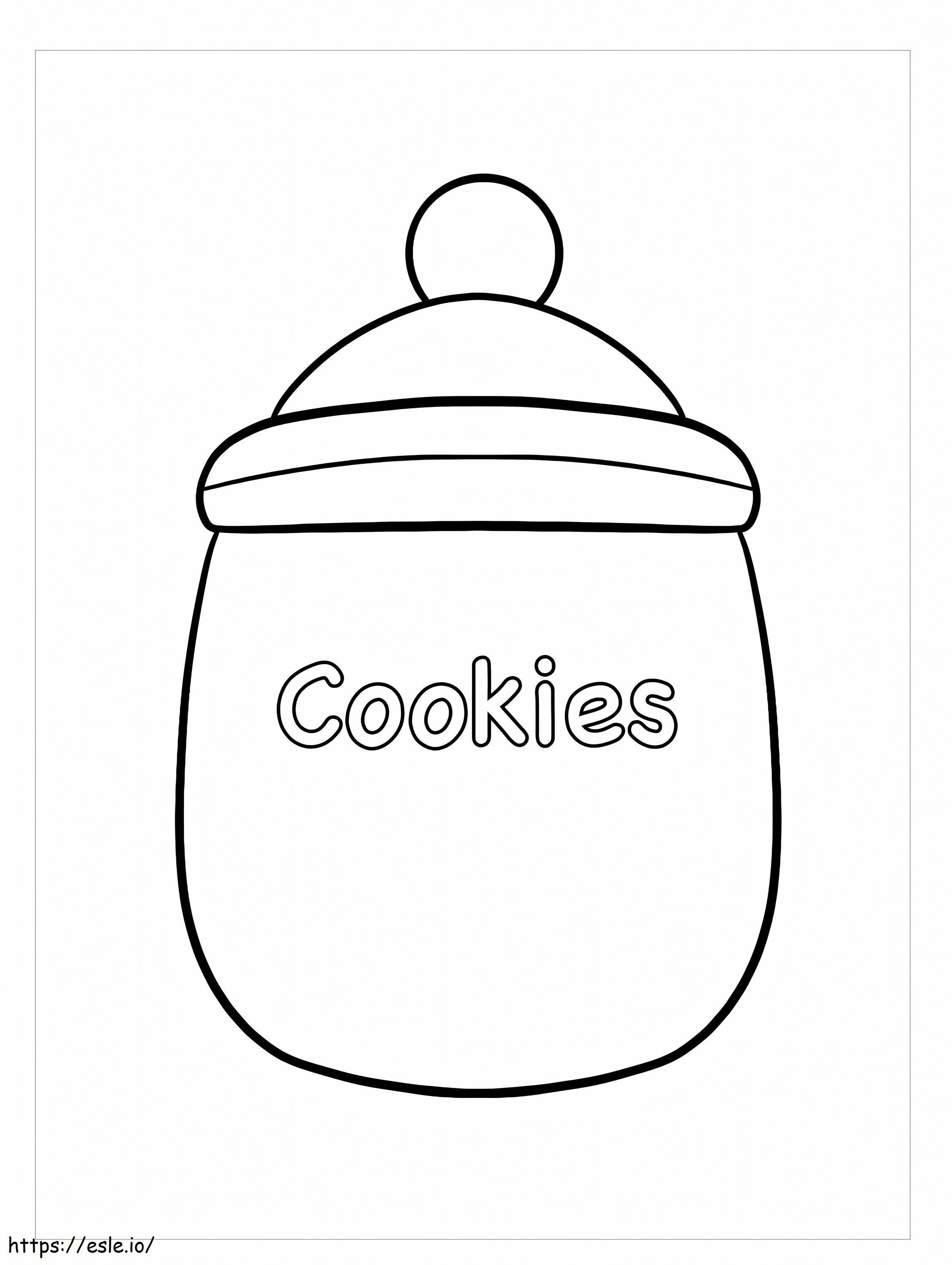 Coloriage Pot à biscuits de base à imprimer dessin