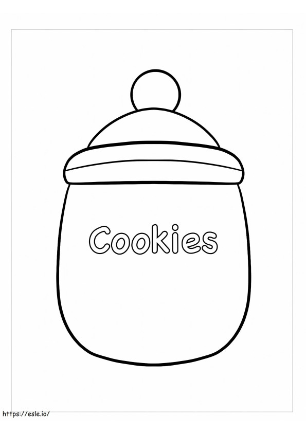 Coloriage Pot à biscuits de base à imprimer dessin