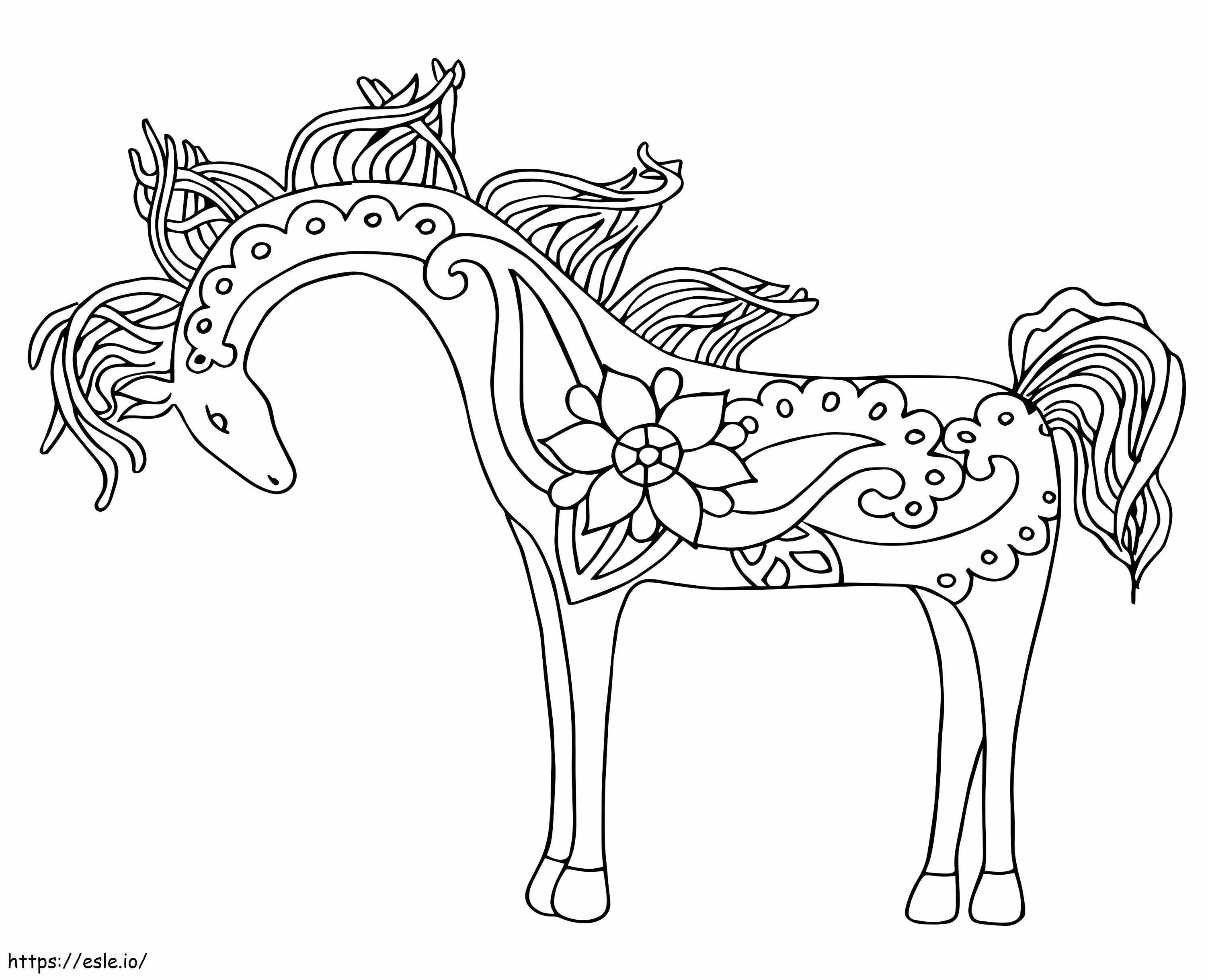 Fantastic Horse Alebrijes coloring page