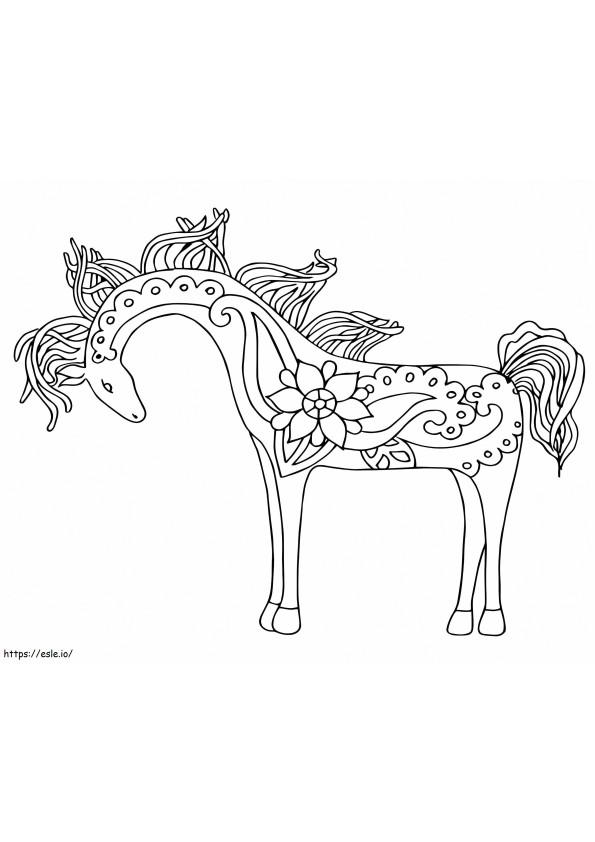 Fantastisch paard Alebrijes kleurplaat