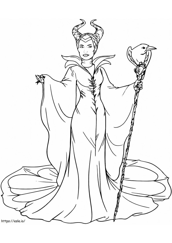 1567497193 Maleficent In Sleeping Beauty A4 coloring page