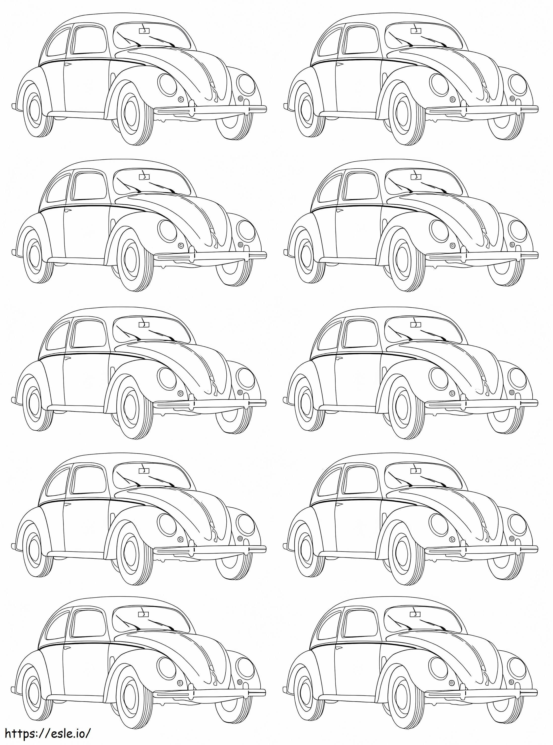 Mosaik Volkswagen Tipe 1 Gambar Mewarnai