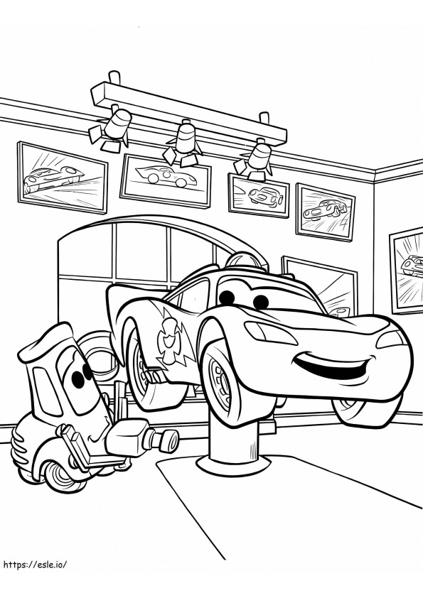 Lightning Mcqueen 6 coloring page