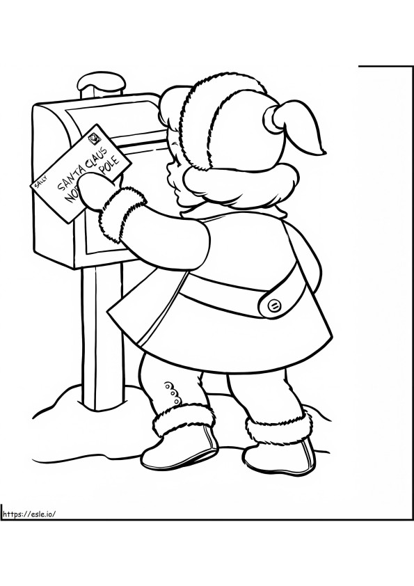 Send A Letter To Santa Claus coloring page
