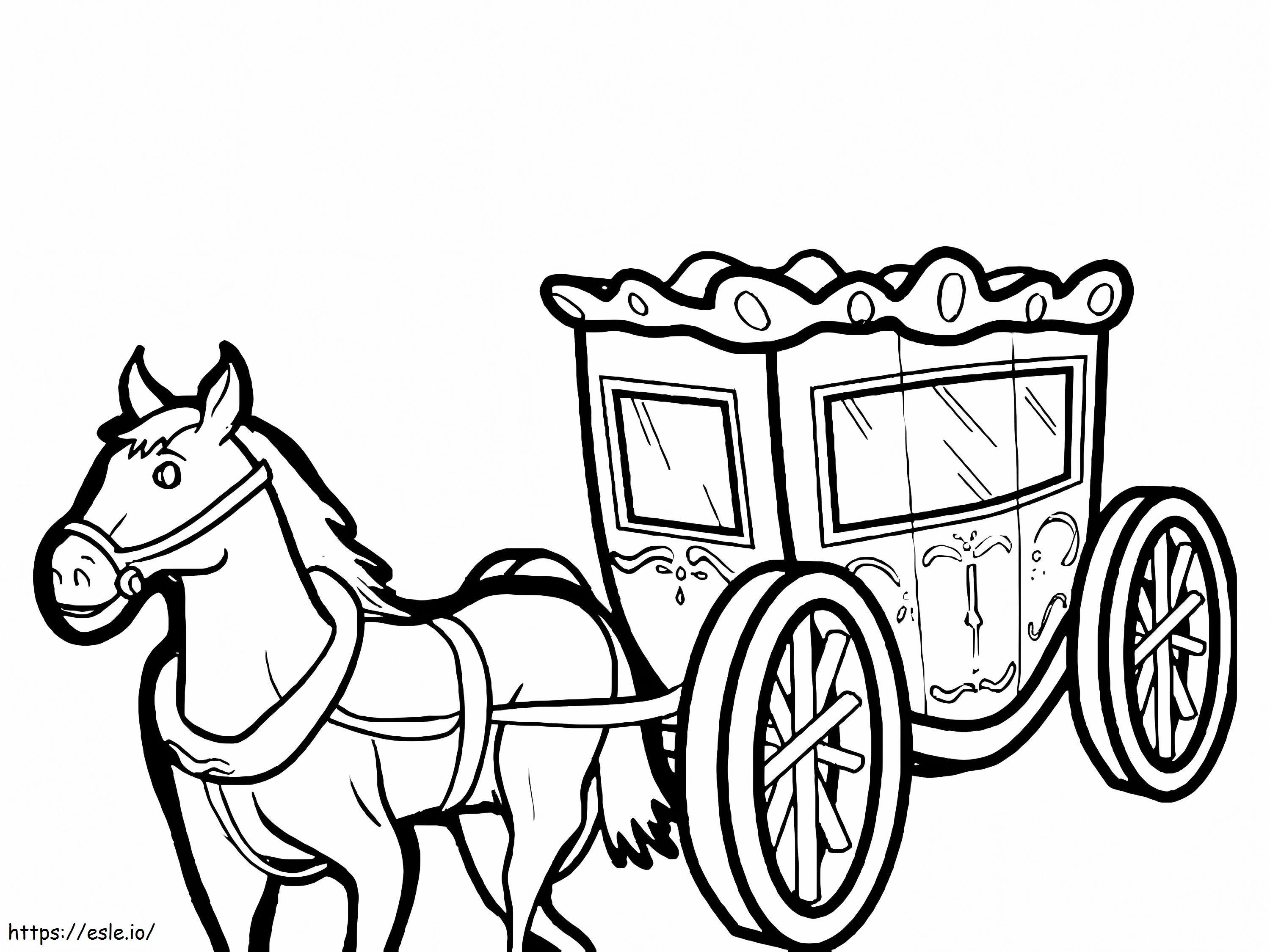 Horse Carriage coloring page