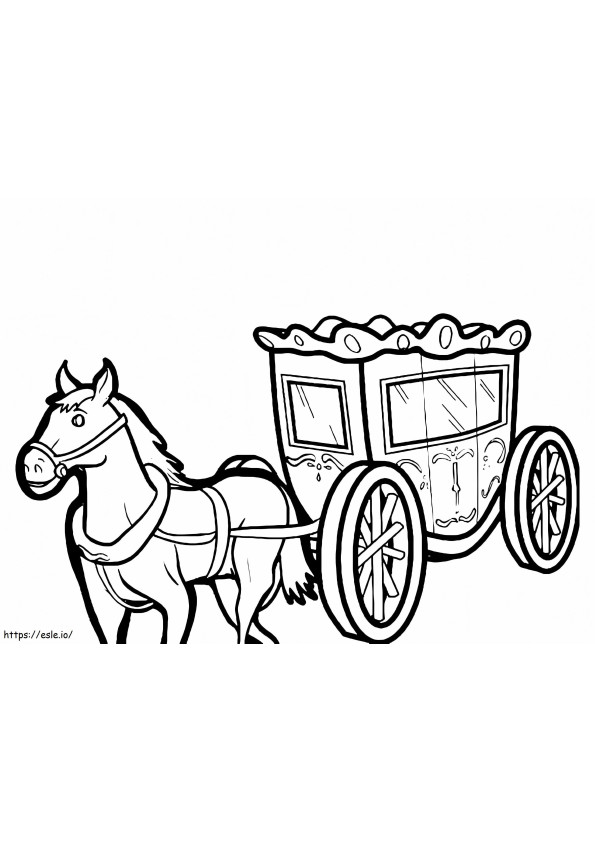 Horse Carriage coloring page