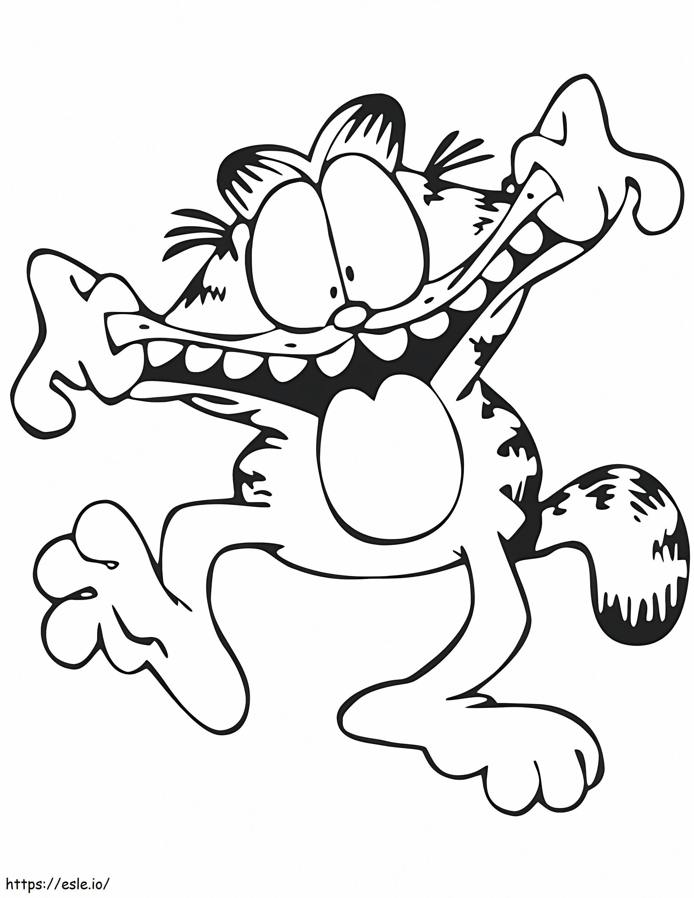 Garfield yang lucu Gambar Mewarnai