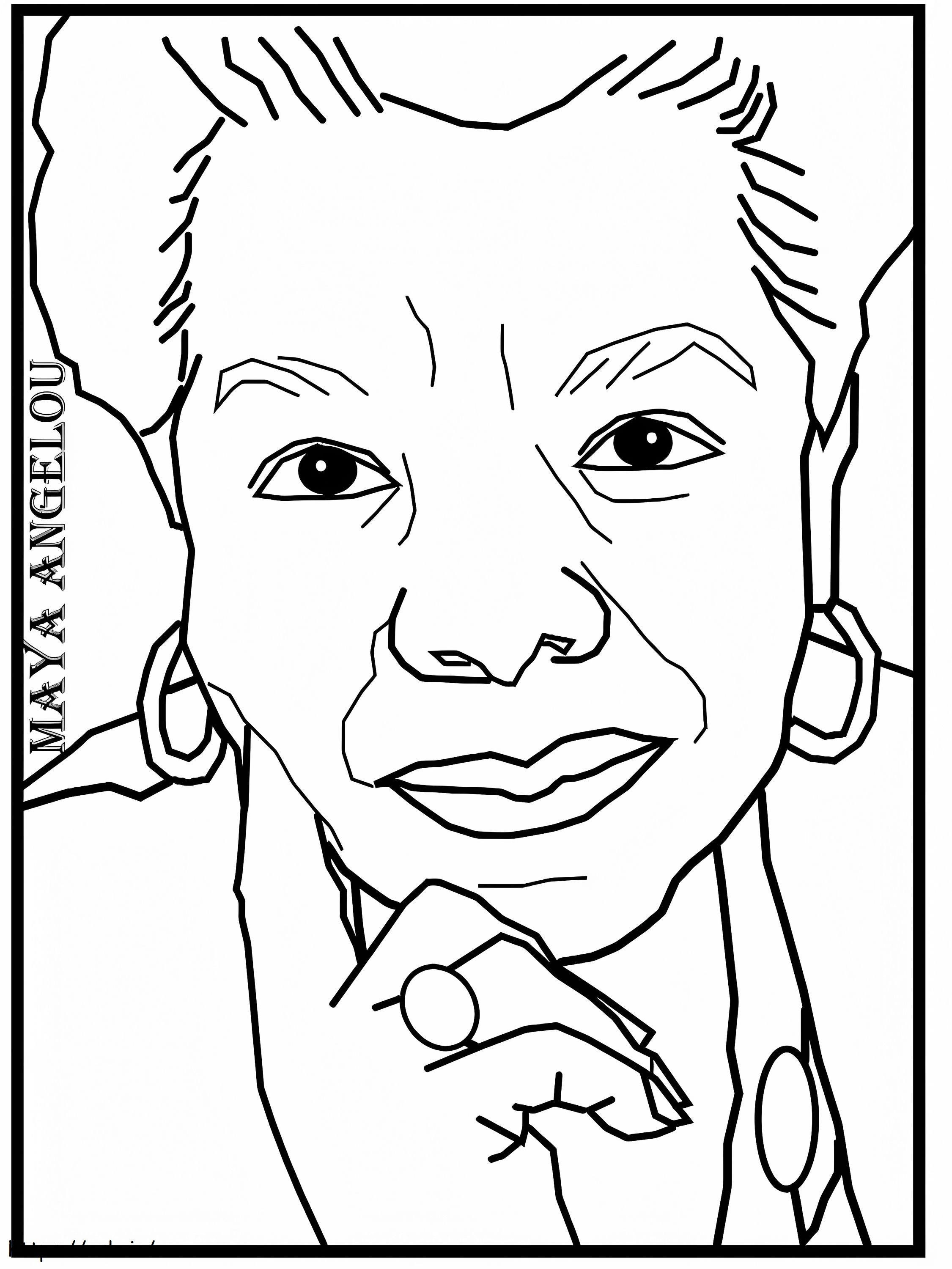 Maya Angelou 1 para colorir