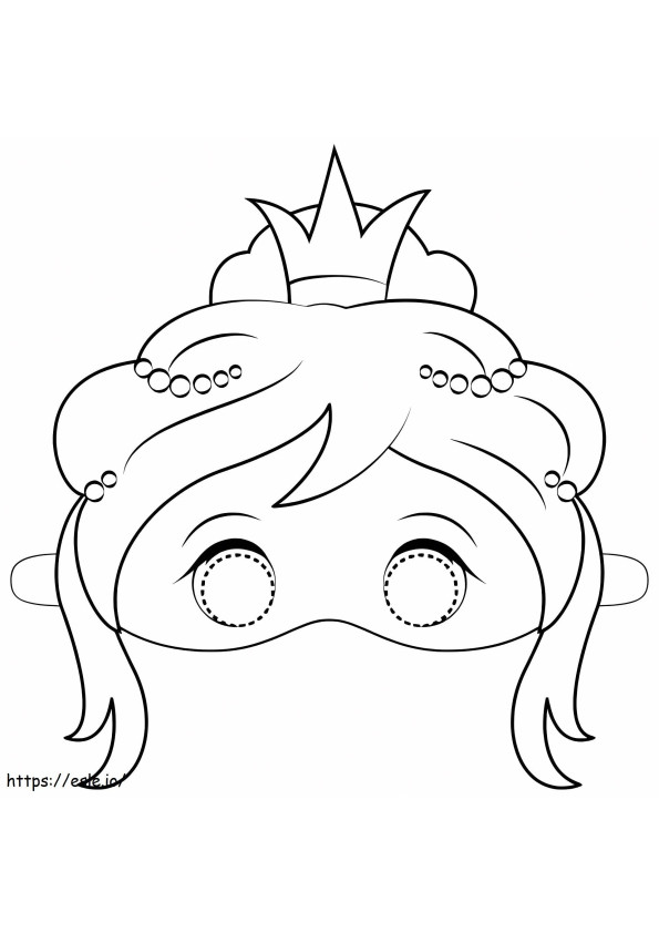 Coloriage Masque de princesse à imprimer dessin