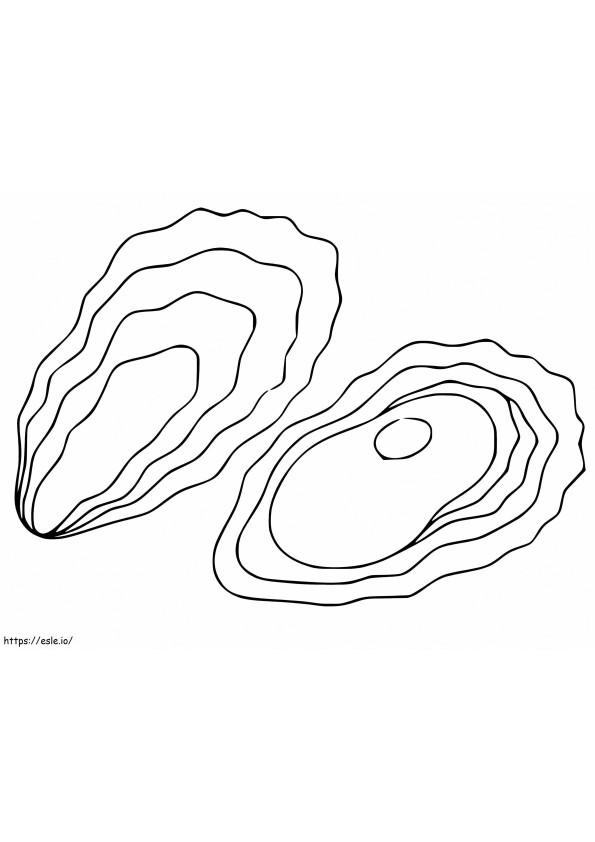 Easy Oyster coloring page