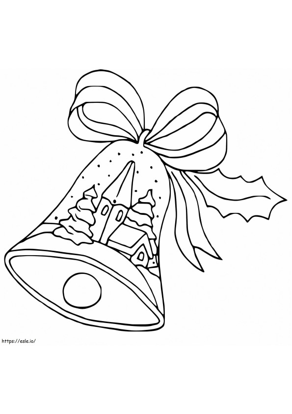 Cool Christmas Bell coloring page