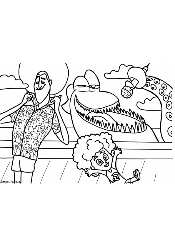 Dracula And Singing Monster coloring page