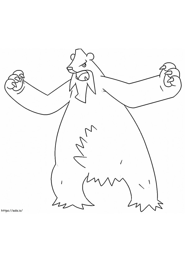 Beartic Pokemon 3 coloring page