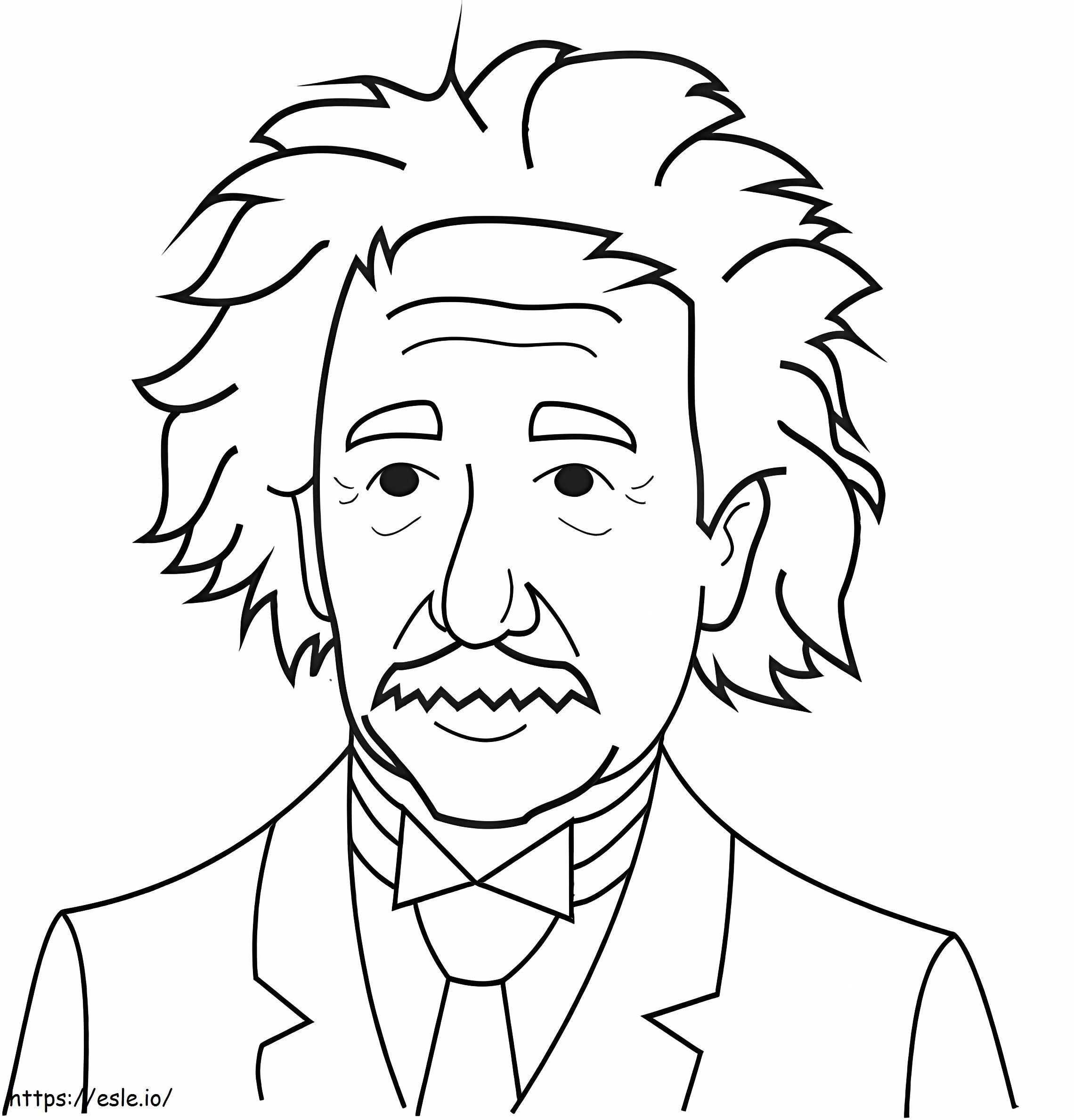 Coloriage Albert Einstein imprimable gratuitement à imprimer dessin