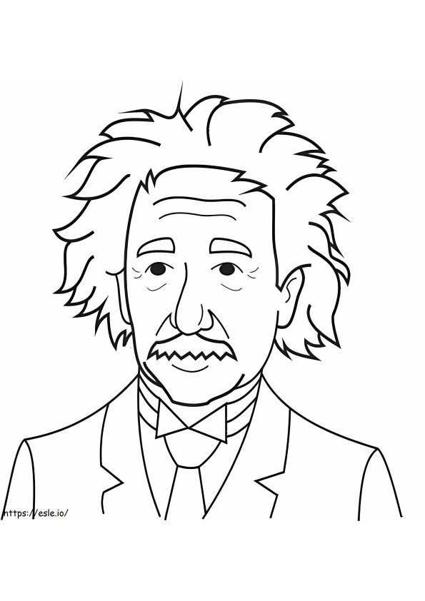 Albert Einstein para impressão gratuita para colorir