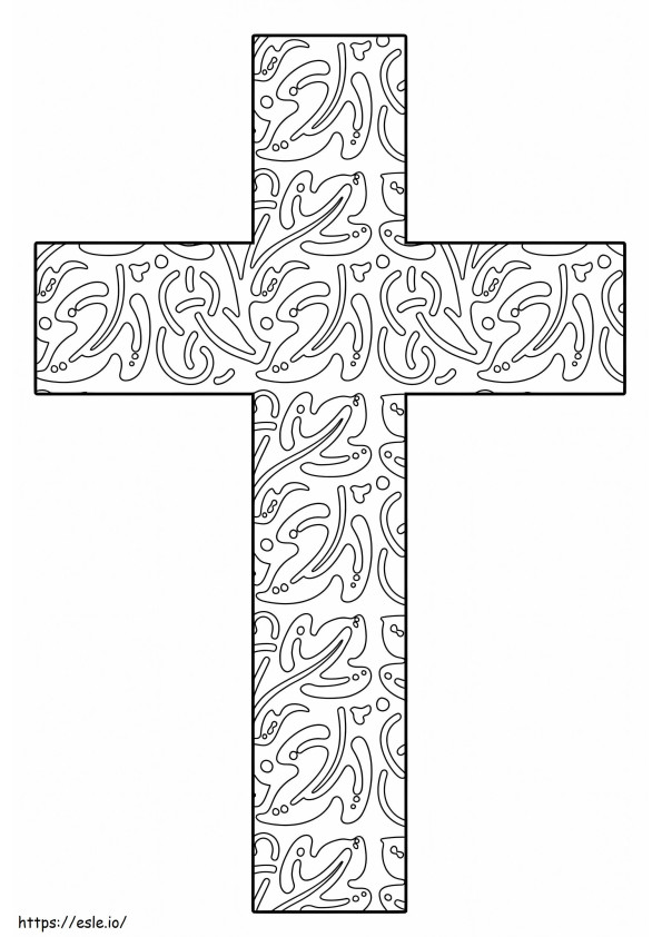 Crucea Florii Soarelui de colorat