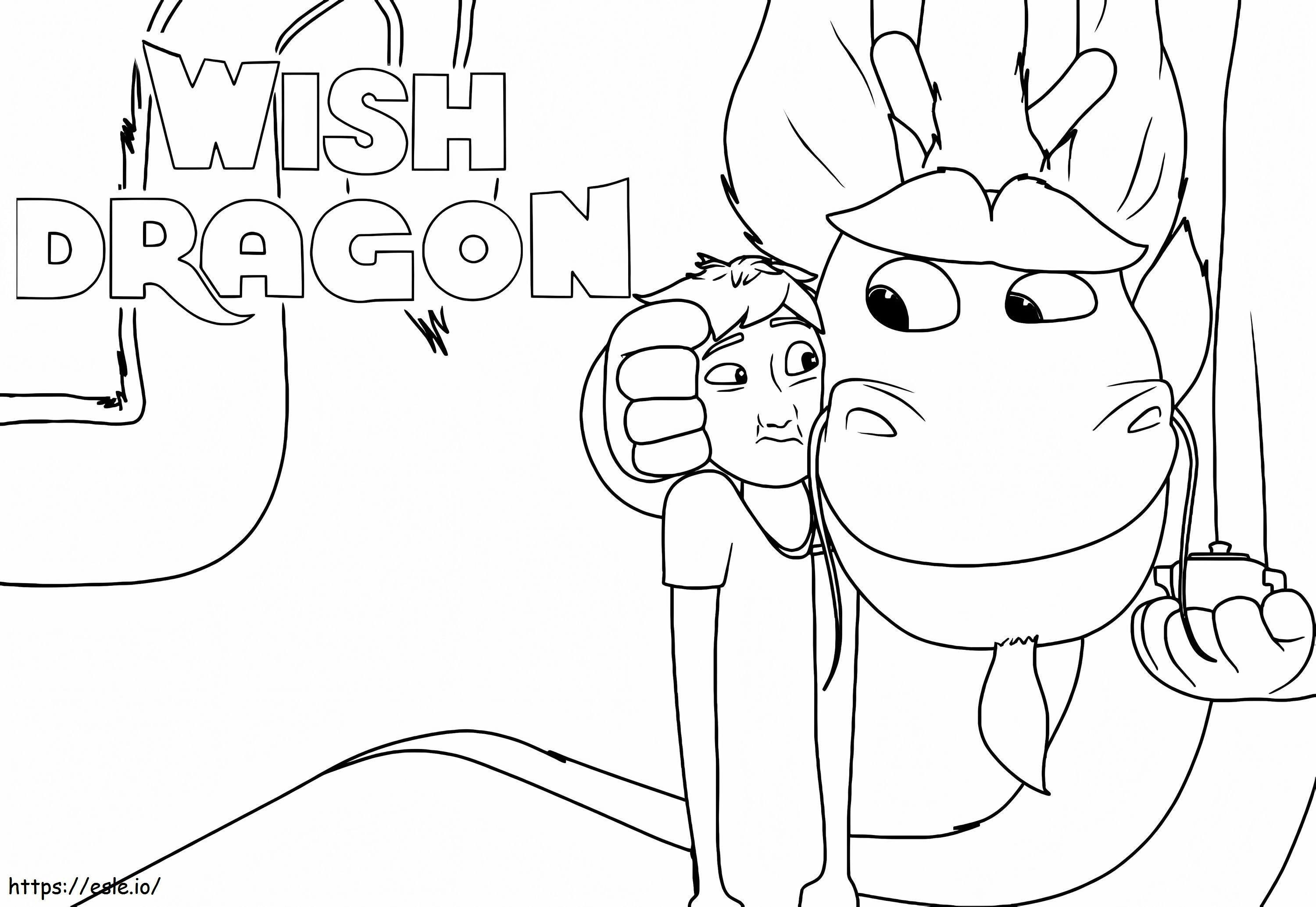 Free Printable Wish Dragon coloring page