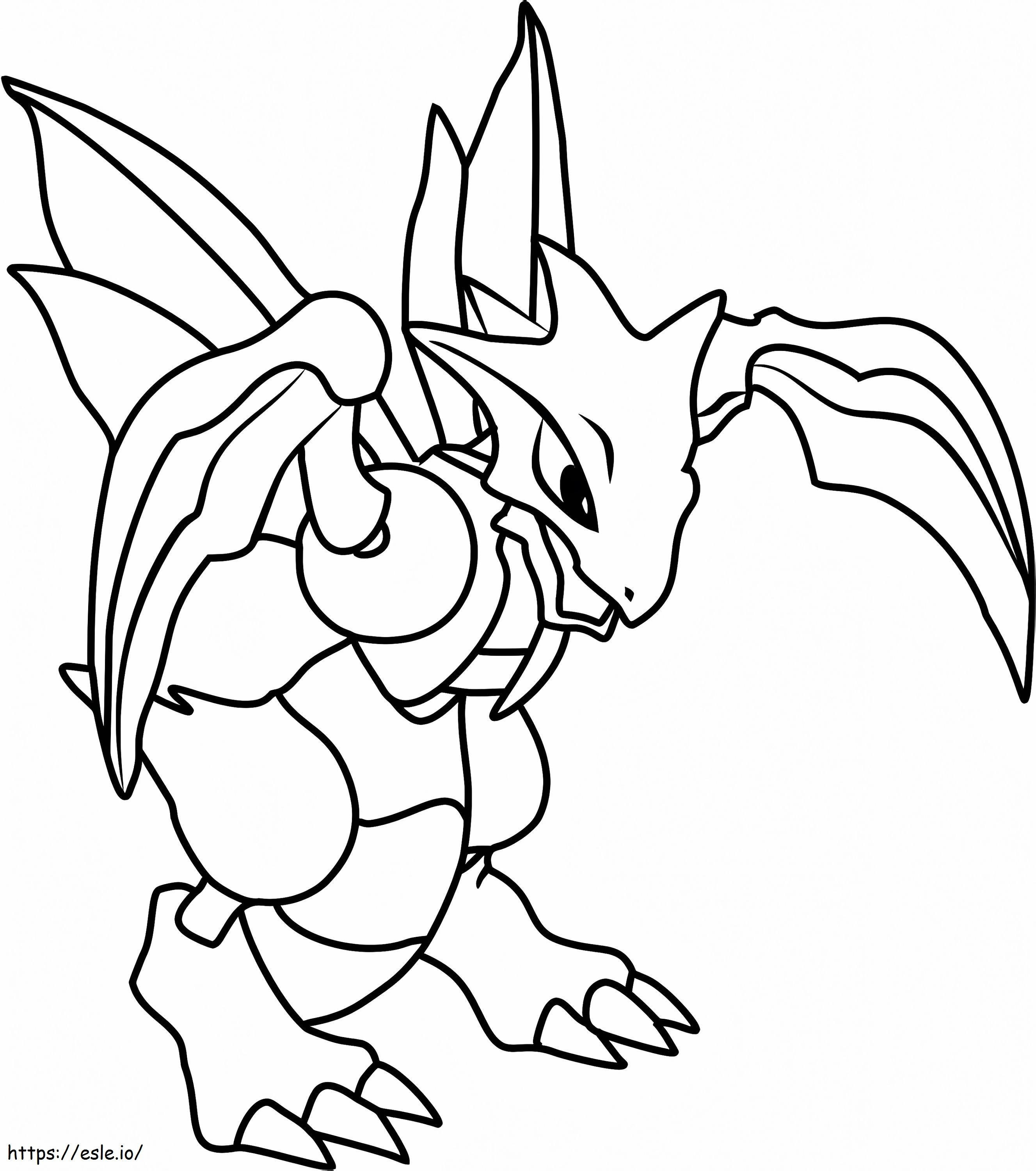 Printable Scyther Pokemon coloring page